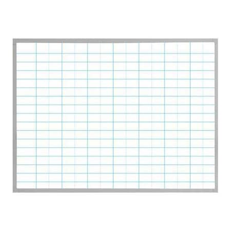 Magna Visual Porcelain  Gridded Board, 36 x 48", Porcelain, 36", 48" PBFGL-6-WH