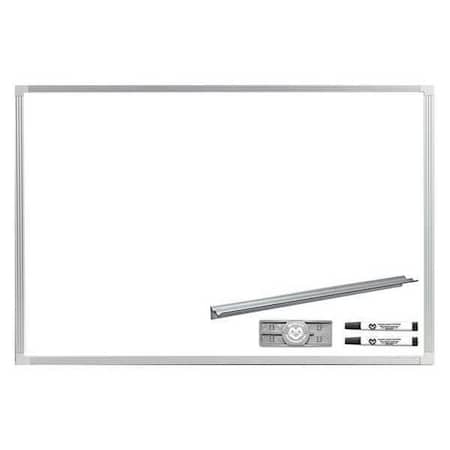 Magna Visual Deluxe Porcelain Dry-Erase Board, 3ftx4ft, Porcelain, 36", 48", White DDK-3648