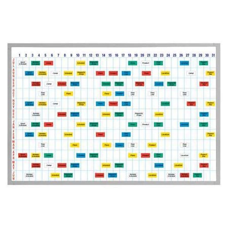 Magna Visual 48 x 72" Full Year Calendar Board, with Magnet Strips AC-4872MR