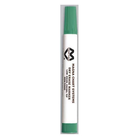 Magna Visual Dry Erase Marker, Green, Chisel Point LCM-6