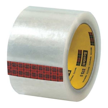 Scotch 3M 375 Carton Sealing Tape, 3.1 Mil, 3" x 55 yds., Clear, PK24 T905375