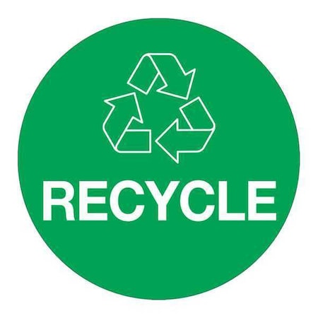 Tape Logic Tape Logic Circle Labels, "Recycle", 3", Green, 500/Roll DL1310