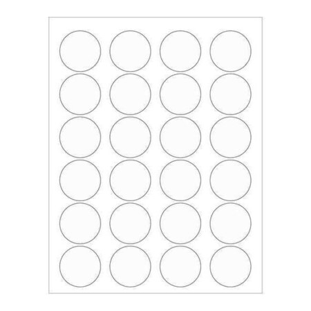 Tape Logic Tape Logic Circle Laser Labels, 1 5/8", Clear, PK2400 LL231CL