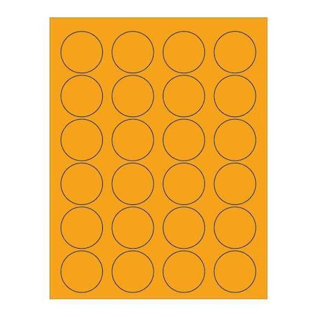 Tape Logic Tape Logic Circle Laser Labels, 1 5/8", Fluorescent Orange, PK2400 LL193OR