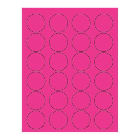 Tape Logic Tape Logic Circle Laser Labels, 1 5/8", Fluorescent Pink, PK2400 LL193PK