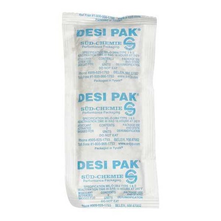 Tyvek Tyvek Clay Desiccants, 5 Gallon Pail, 3" x 6" x 3/8", White, PK150 DES122
