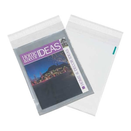 Partners Brand Clear View Poly Envelopes, 10" x 13", Clear/White, PK500 CV1013