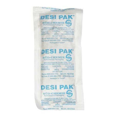 Tyvek Tyvek Clay Desiccants, 34 Gallon Drum, 3" x 6" x 3/8", White, PK800 DES129