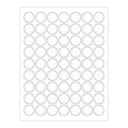 Tape Logic Tape Logic Circle Laser Labels, 1", Clear, PK6300 LL230CL