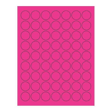 Tape Logic Tape Logic Circle Laser Labels, 1", Fluorescent Pink, PK6300 LL191PK