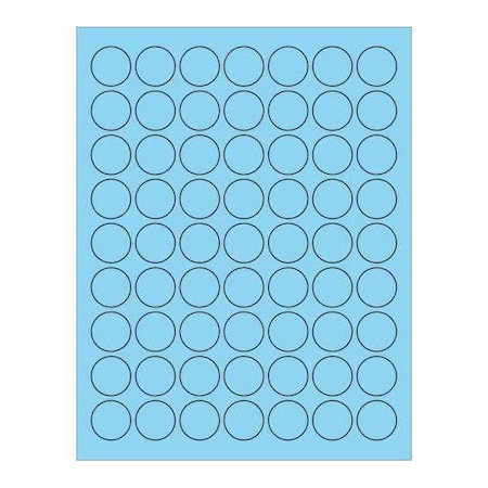 Tape Logic Tape Logic Circle Laser Labels, 1", Pastel Blue, PK6300 LL191BE