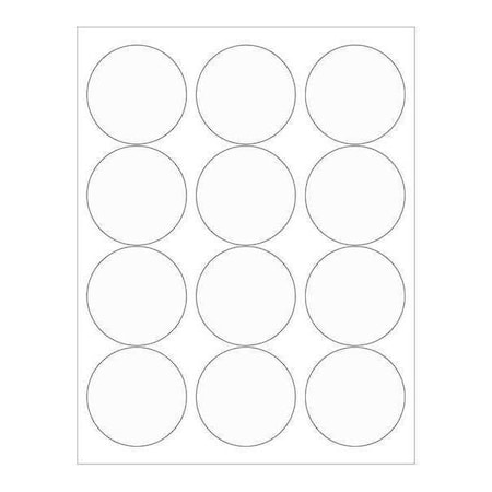 Tape Logic Tape Logic Circle Laser Labels, 2 1/2", Clear, PK1200 LL232CL