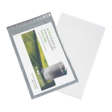 Partners Brand Clear View Poly Mailers, 14 1/2" x 19", Clear/White, PK100 CV1419