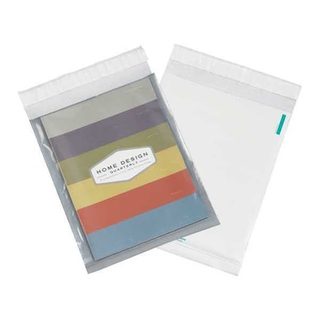 Partners Brand Clear View Poly Mailers, 6" x 9", Clear/White, PK100 CV69