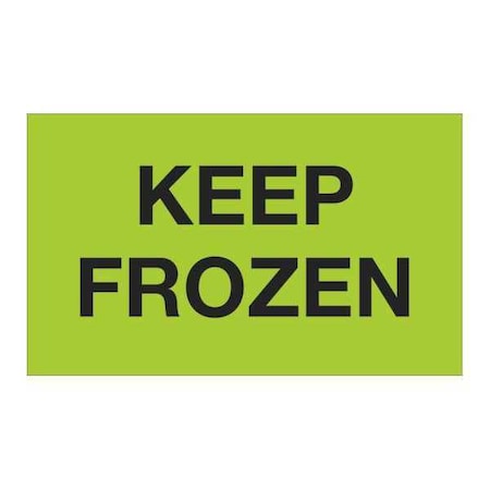 Tape Logic Tape Logic Climate Labels, "Keep Frozen", 3" x 5", Fluorescent Green, 500/Roll DL1114