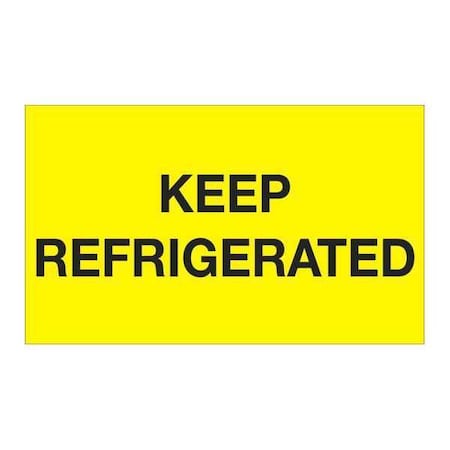 Tape Logic Tape Logic Climate Labels, "Keep Refrigerated", 3" x 5", Fluorescent Yellow, 500/Roll DL1115