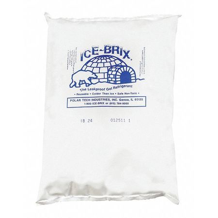 ICE-BRIX Ice-Brix™ Cold Packs, 8" x 6" x 1-1/4", White, 12/Case IB24BPD