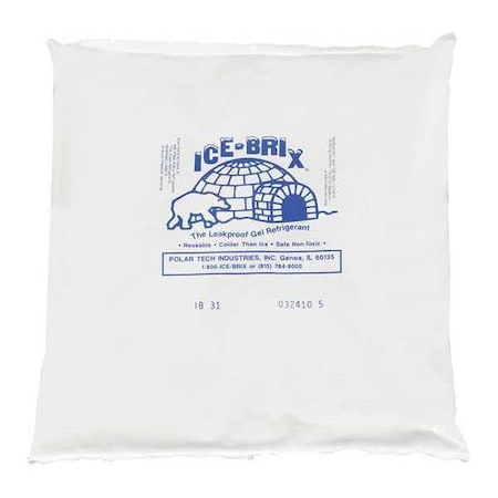 Ice-Brix Ice-Brix Cold Packs, 8" x 8" x 1-1/2", White, 9/Case IB31BPD