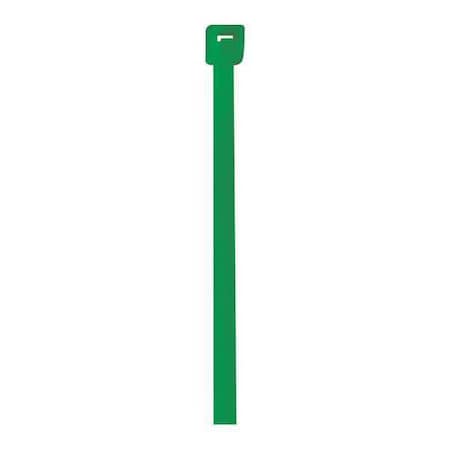 Partners Brand Cable Tie, 4 in L, Green, Nylon, 18 lb Strength, 1000 PK CT422A