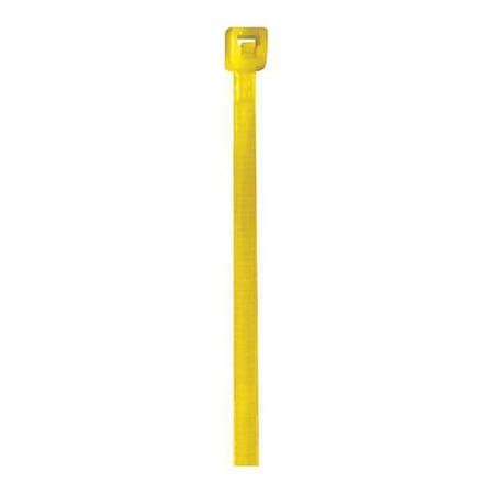 Partners Brand Cable Tie, 4 in L, Yellow, Nylon, 18 lb Strength, 1000 PK CT422C