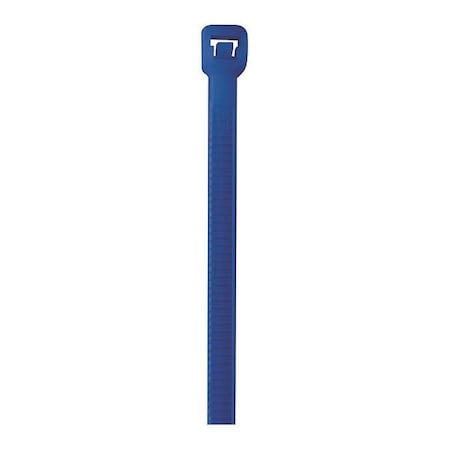 Partners Brand Cable Tie, 5-1/2 in L, Blue, Nylon, 40 lb Strength, 1000 PK CT433D
