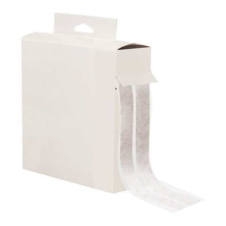 Tape Logic Reclosable Fastener, Rubber Adhesive, 15 ft, 1 in W, White HLT185