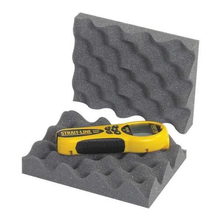 Partners Brand Convoluted Foam Sets, 8x6x2", PK48, Polyurethane Foam, Charcoal, 48 PK FCSC862