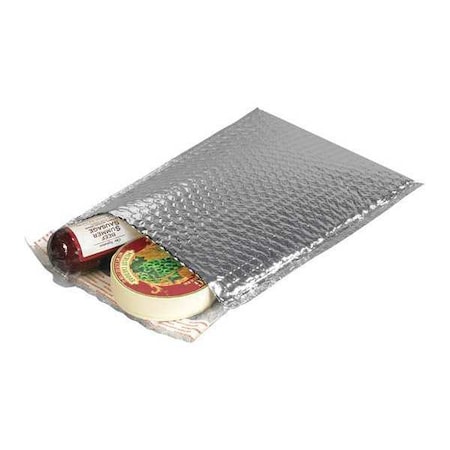 Partners Brand Cool Shield Bubble Mailers, 8" x 11", Silver, PK100 INM811