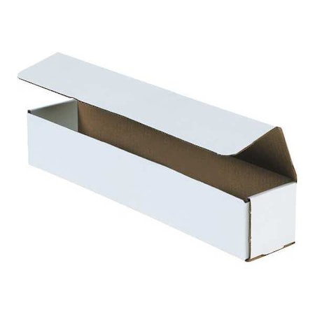 Zoro Select 17 1/2 in x 3 1/2 in x 3 1/2 in Inside H, Literature Mailer, White, Corrugate, Single Wall MLR84