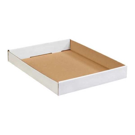 Partners Brand Corrugated Trays, 15" x 12" x 1 3/4", White, 50/Bundle 15122CTW