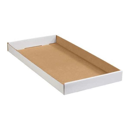 Partners Brand Corrugated Trays, 24" x 12" x 1 3/4", White, 50/Bundle 24122CTW
