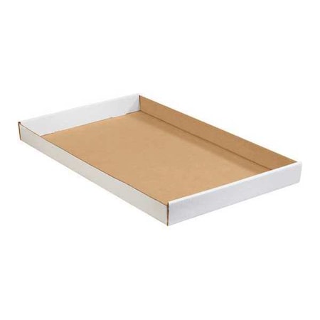 Partners Brand Corrugated Trays, 24" x 15" x 1 3/4", White, 50/Bundle 24152CTW