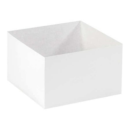 Partners Brand 10 in x 10 in x 6 in Deluxe Gift Box Bottom, White, Fiberboard, 50 PK DGB10106W