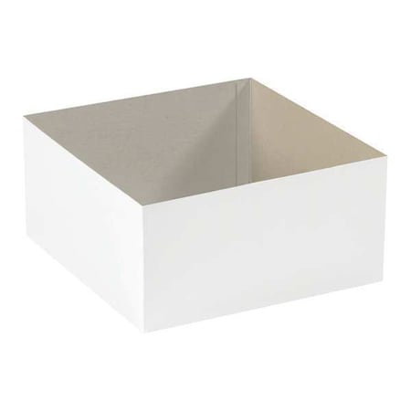 Partners Brand 12 in x 12 in x 6 in Deluxe Gift Box Bottom, White, Fiberboard, 50 PK DGB12126W