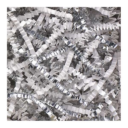 Partners Brand Crinkle Paper, 10 lb., White/Silver, 1/Case CPB10DD