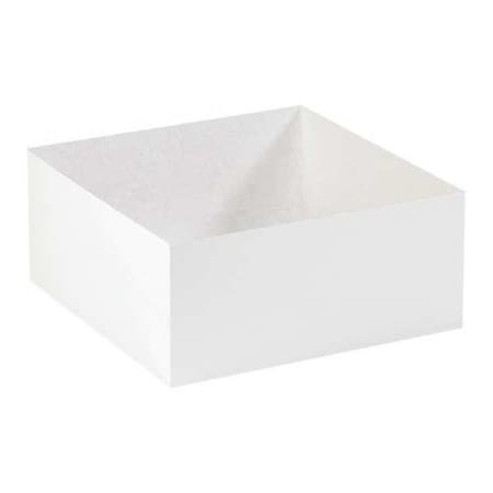 Partners Brand 14 in x 14 in x 6 in Deluxe Gift Box Bottom, White, Fiberboard, 50 PK DGB14146W