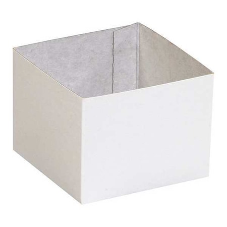 Partners Brand 4 in x 4 in x 3 in Deluxe Gift Box Bottom, White, Fiberboard, 50 PK DGB443W