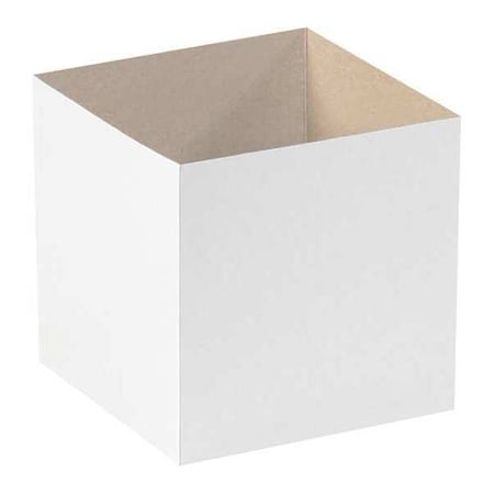 PARTNERS BRAND Deluxe Gift Box Bottoms, 6" x 6" x 6", White, 50/Case DGB666W