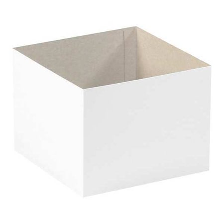 Partners Brand 8 in x 8 in x 6 in Deluxe Gift Box Bottom, White, Fiberboard, 50 PK DGB886W