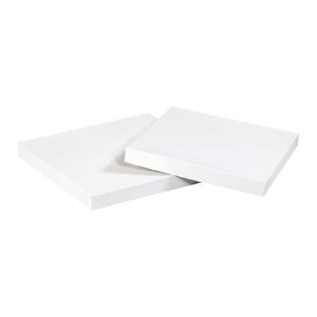 Partners Brand 10 in x 10 in x Deluxe Gift Box Lid, White, Fiberboard, 50 PK DGBL1010W