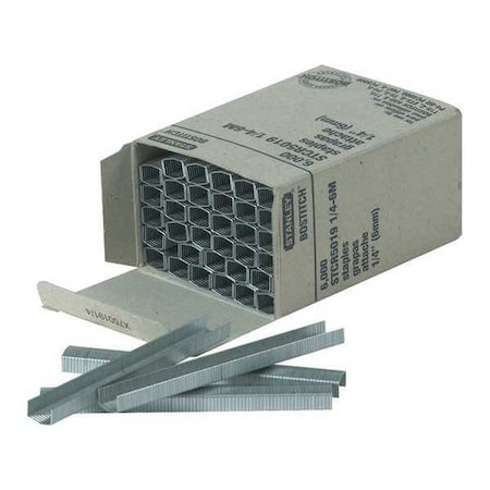 Partners Brand Deluxe Staples, 1/4", Silver, PK6000 ST155