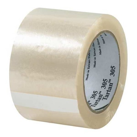 TARTAN 3M™ 305 Carton Sealing Tape, 1.8 Mil, 3" x 110 yds., Clear, 24/Case T905305