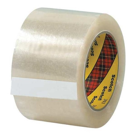 Scotch 3M 311 Carton Sealing Tape, 2.0 Mil, 3" x 110 yds., Clear, PK6 T9053116PK