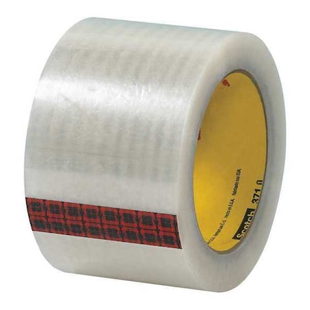 Scotch 3M 371 Carton Sealing Tape, 1.9 Mil, 3" x 110 yds., Clear, PK24 T905371