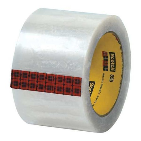 Scotch 3M 355 Carton Sealing Tape, 3.5 Mil, 3" x 55 yds., Clear, PK6 T9053556PK