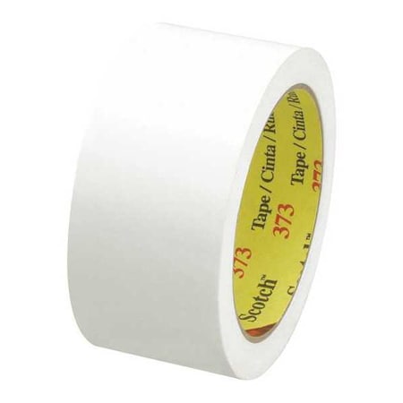 Scotch 3M 373 Carton Sealing Tape, 2.5 Mil, 2" x 55 yds., White, PK36 T901373W