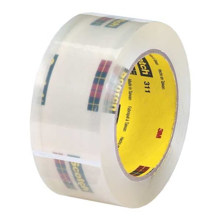 Scotch 3M 311 Carton Sealing Tape, 2.0 Mil, 2" x 110 yds., Clear, PK36 T902311
