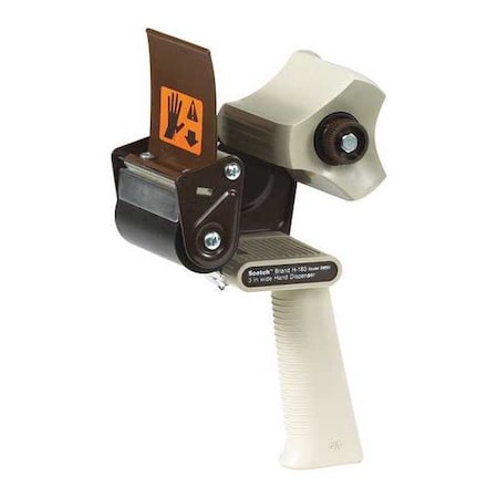 Scotch 3M H-183 Carton Sealing Tape Dispenser, 3", Tan/Gray, 1/Each TD3MH183