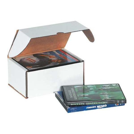 Partners Brand DVD Mailers, 7 5/8" x 5 7/16" x 3 9/16", White, 50/Bundle MLRDVD6