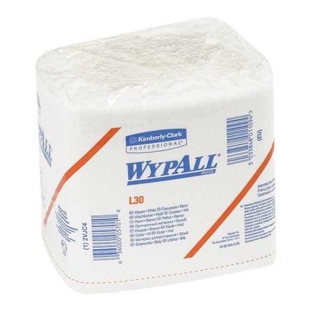 Wypall WypALL L30 Economy Wipers Bulk Pack, White, 1080/Case KW108